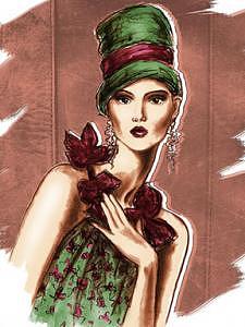 Fashion Illustration Digital Art - Pink by Lara Wolf Fashion Illustration Digital Art - Pink by Lara Wolf