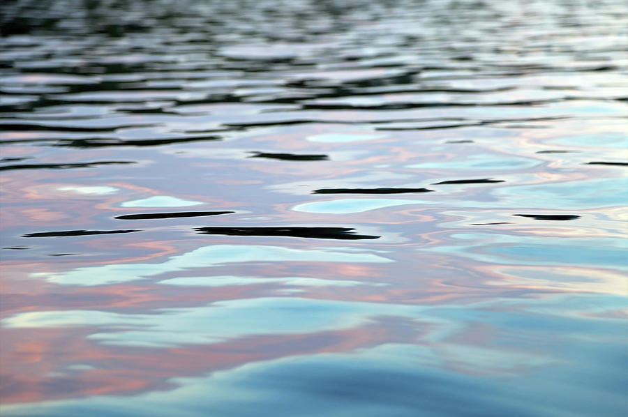 Pink, Lavender, and Blue Water Abstract Photograph by Brooke T Ryan