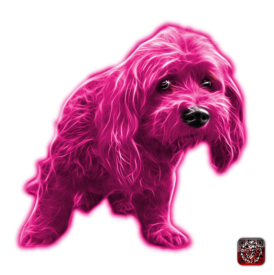 Pink Lhasa Apso Pop Art - 5331 - wb Painting by James Ahn