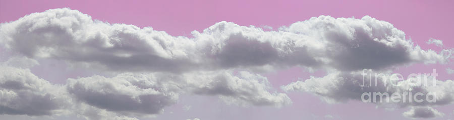 Pink Light in Clouds Panorama Photograph by Donna L Munro