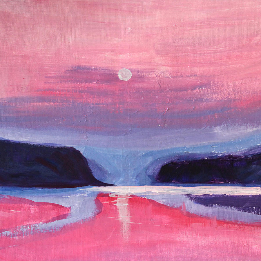 Pink Light Painting by Nancy Merkle
