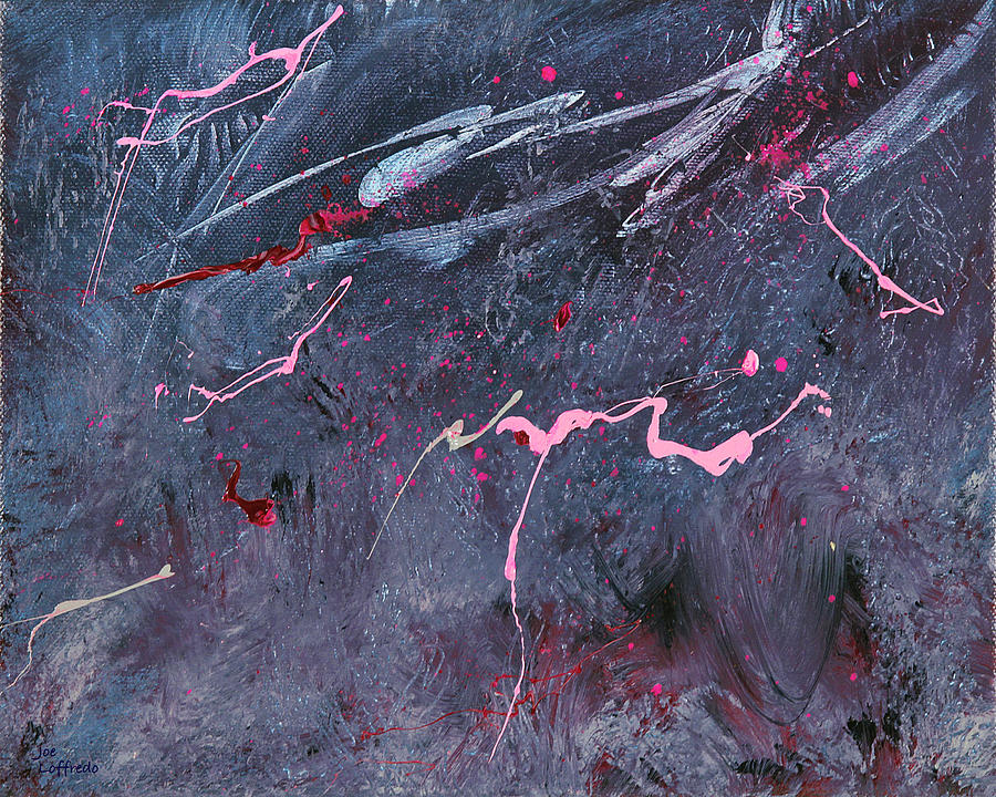 Pink Lightning At Midnight 180 Painting by Joe Loffredo