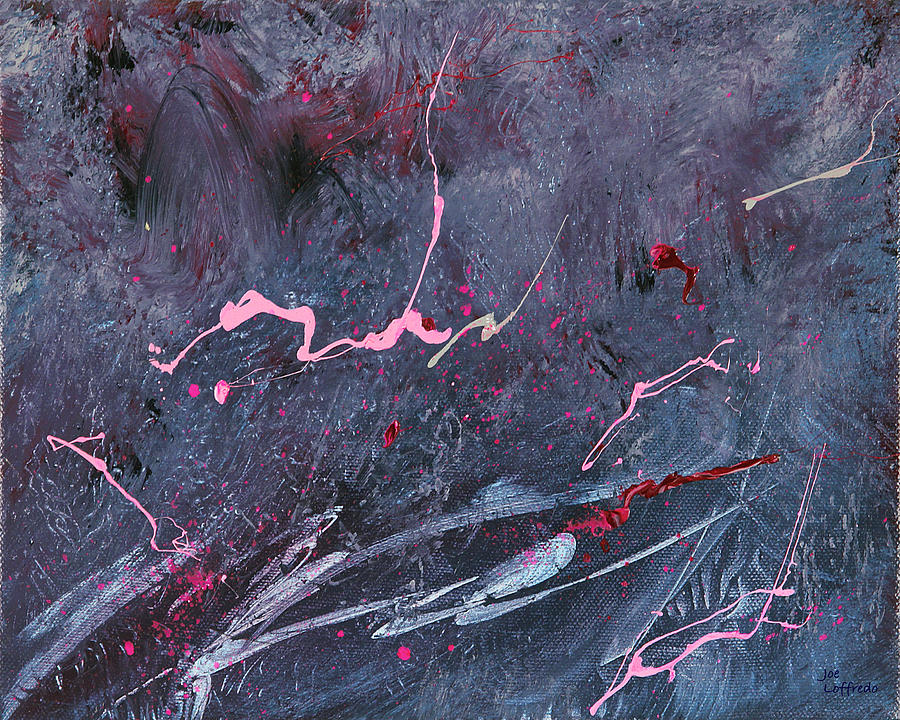 Pink Lightning At Midnight Painting by Joe Loffredo