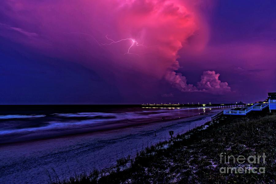 Pink Lightning Photograph by DJA Images