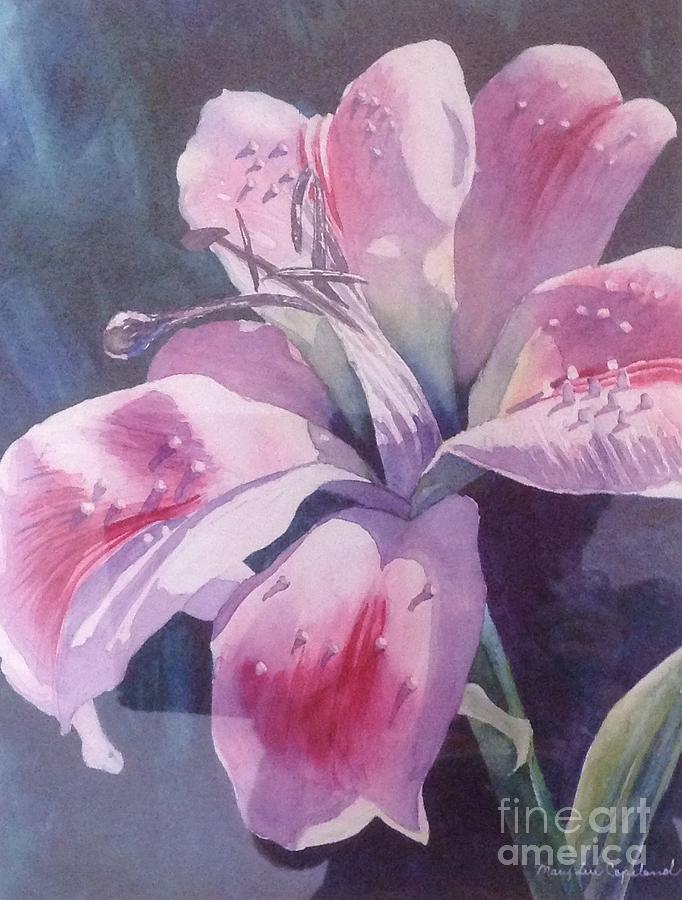 Floral Painting - Pink Lily  by Mary Sue Copeland