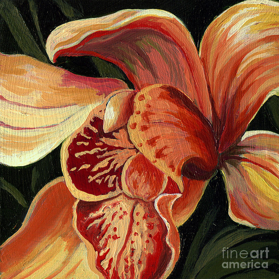 Pink Lily - flower painting Painting by Linda Apple