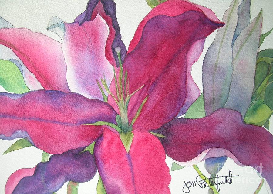 Pink Lily Painting by Jeff Friedman - Fine Art America