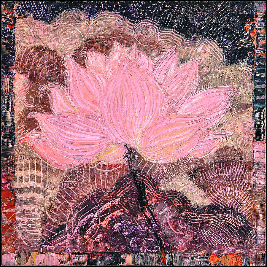 Pink Lotus Flower Digital Art by Judith Barath