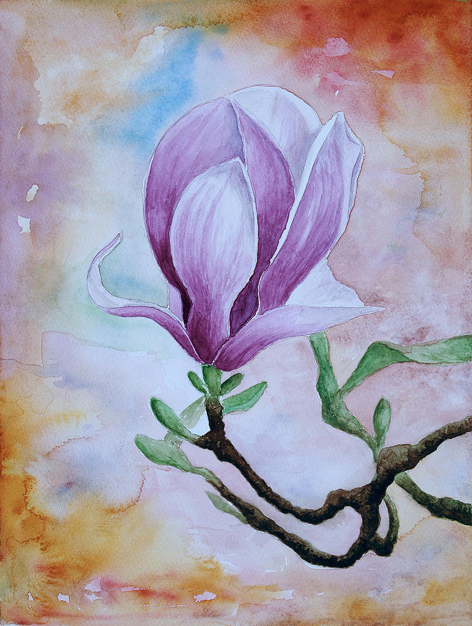 Magnolia Movie Painting - Pink Magnolia by Jeno Futo
