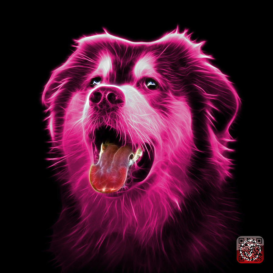Pink Malamute Dog Art - 6536 - BB Painting by James Ahn