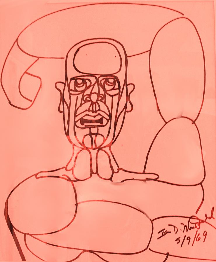 Pink Man Drawing by Ian  MacDonald