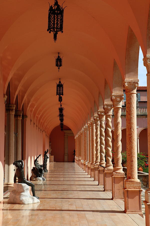 Pink Marble Arcade At Ringling Museum Photograph by Christiane Schulze Art And Photography