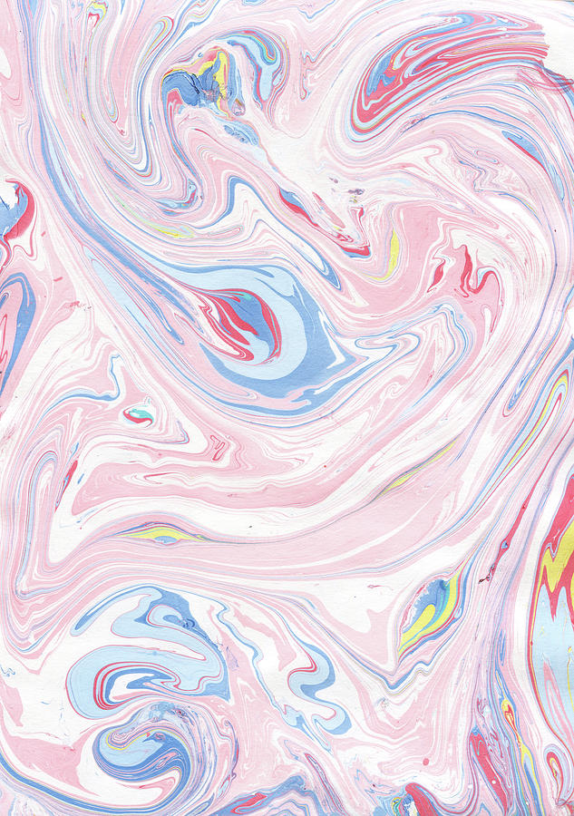 Pink Marble Pattern Painting by Modern Art