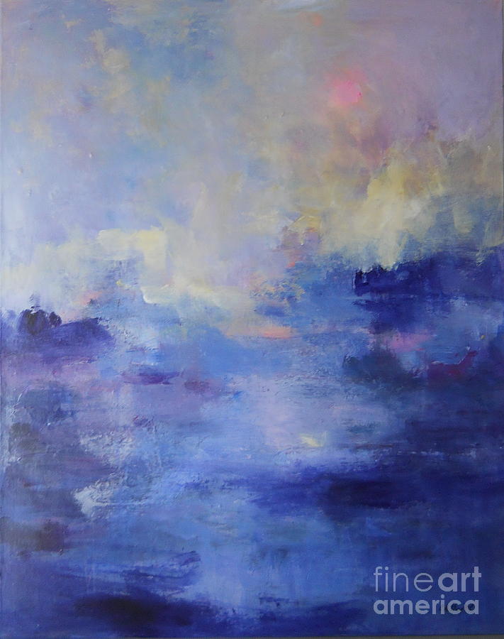 Sold - Pink Mist Painting by Carolyn Barth