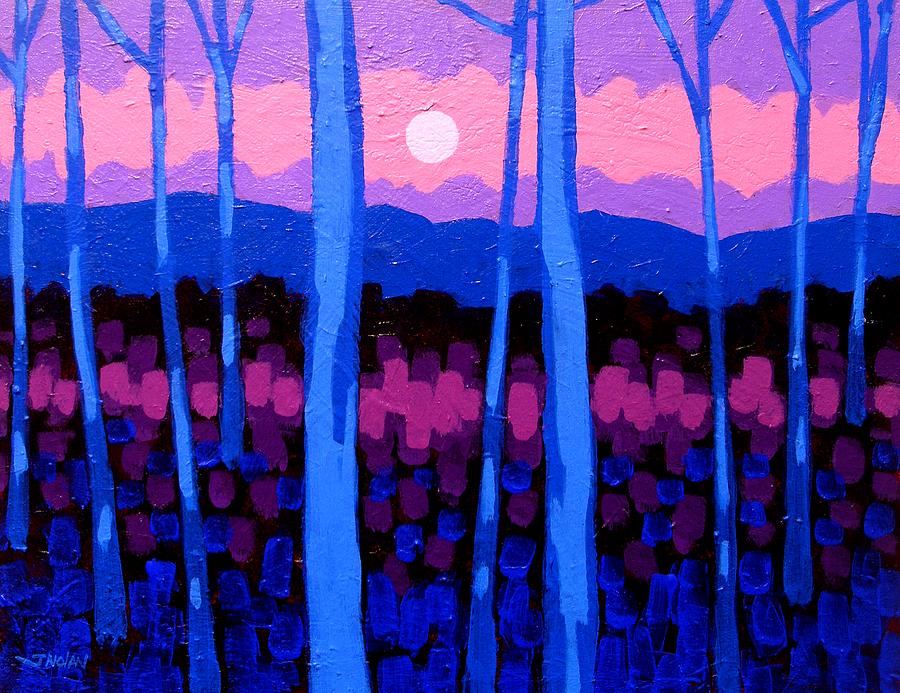 Tree Painting - Pink Moon by John  Nolan