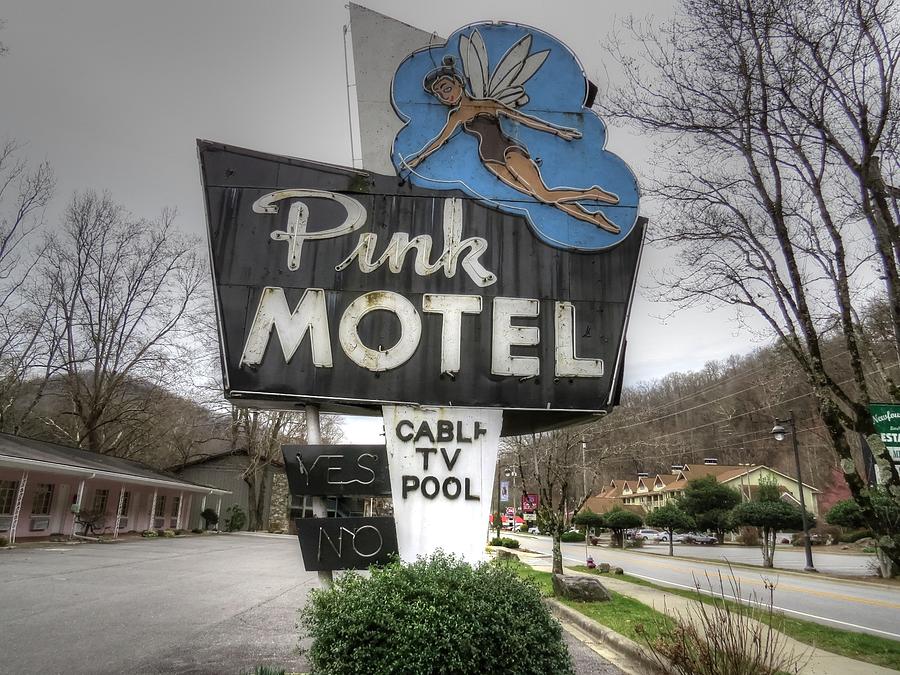 Pink Motel sign Maggie Valley North Carolina Photograph by ...