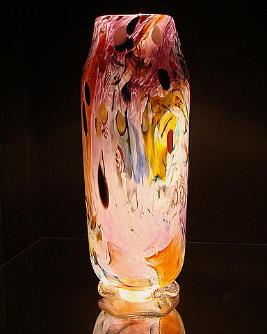 Pink Murrini Vase Glass Art by Barbara Streeter - Pixels