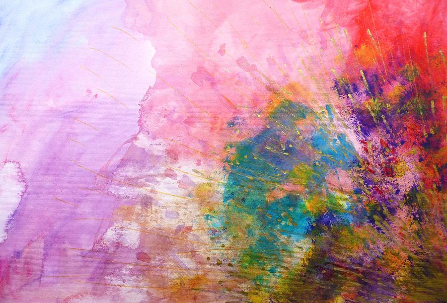 Pink Nebula Painting by Nigel Radcliffe