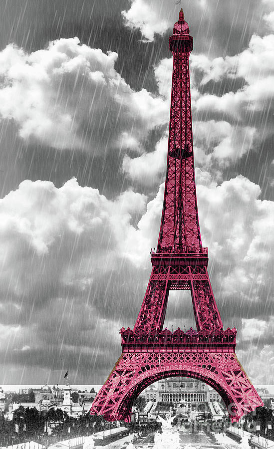 Eiffel Tower Painting - Pink Paris by Mindy Sommers