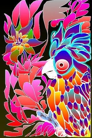 Pink Parrot Digital Art by Rae Chichilnitsky