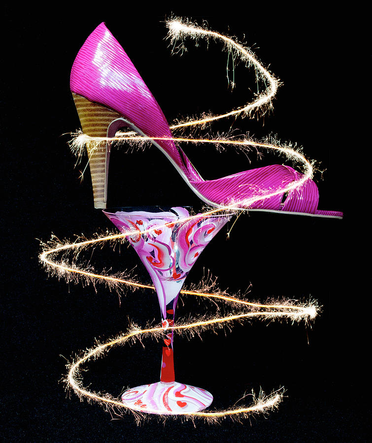 Pink Party Sparkle Shoes Photograph by Patti Deters