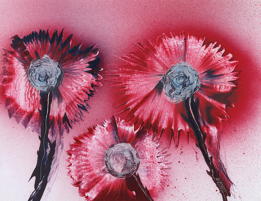 Flower Painting - Pink  by Jason Girard