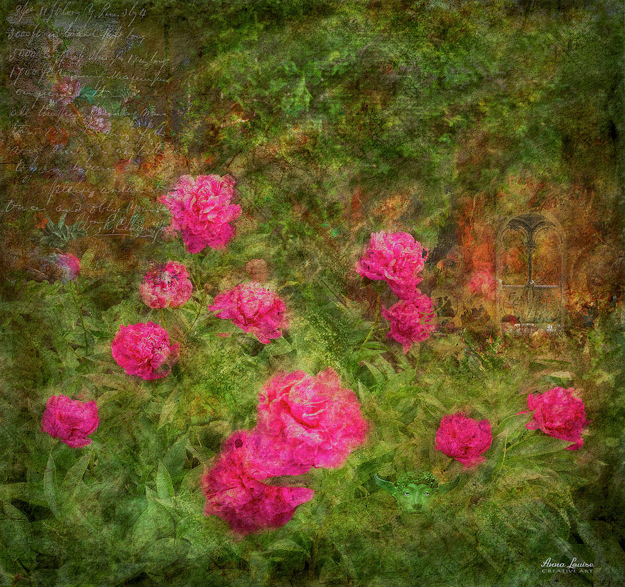 Pink Peonies Magical Garden Photograph by Anna Louise