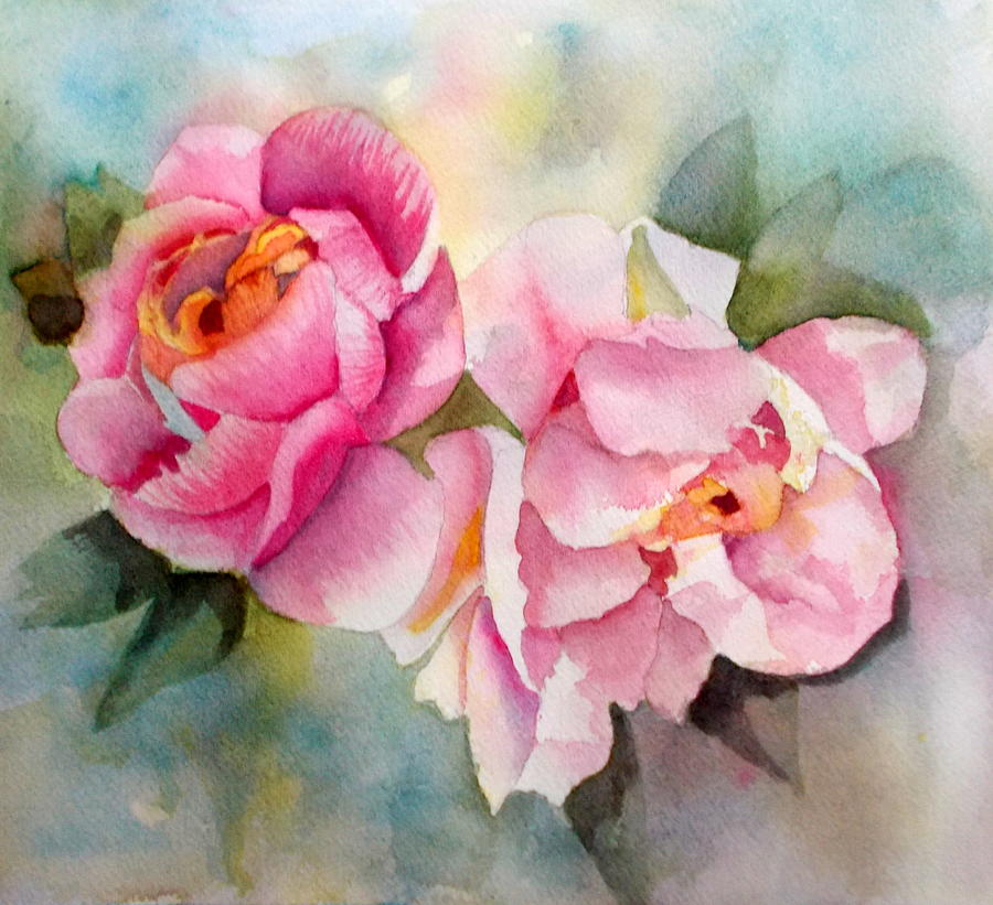 Pink Peonies Painting by Nicole Curreri