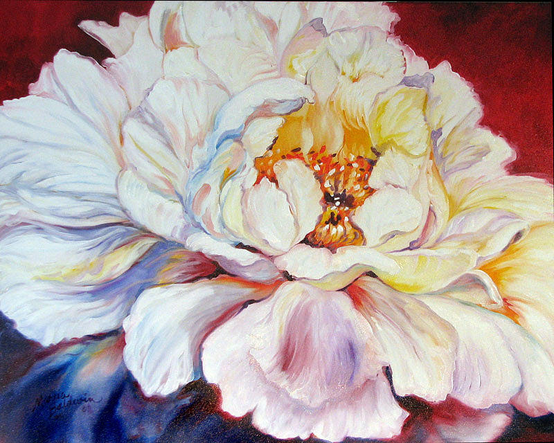 Pink Peony 30 Painting by Marcia Baldwin