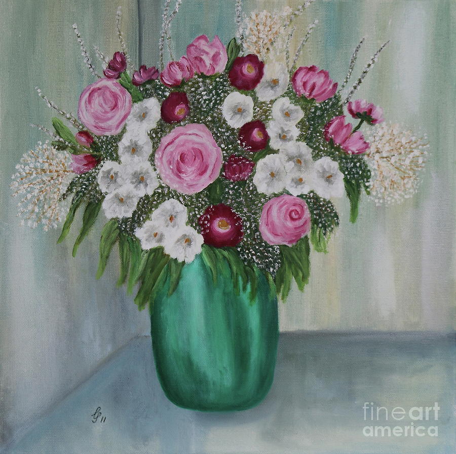 Pink Peony Bouquet  Painting by Christiane Schulze Art And Photography