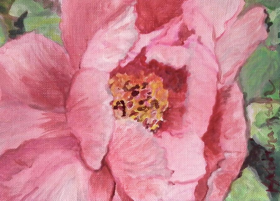 Pink Peony Painting by Kristen Abrahamson