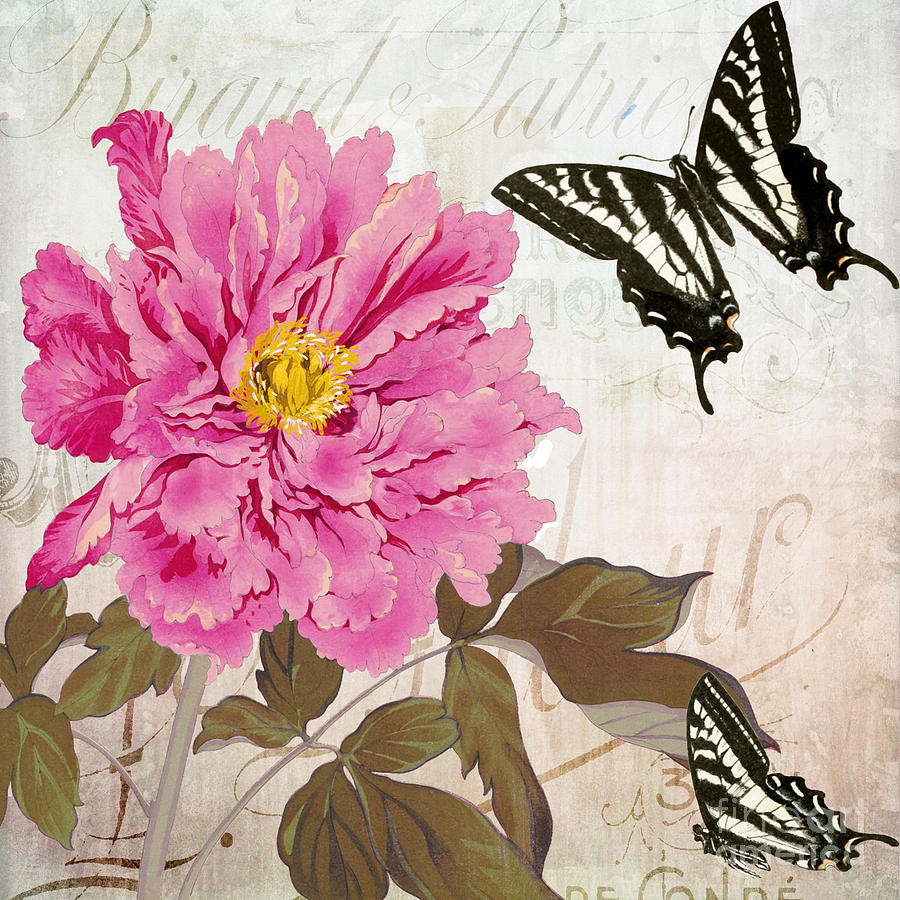 Pink Peony Painting by Mindy Sommers