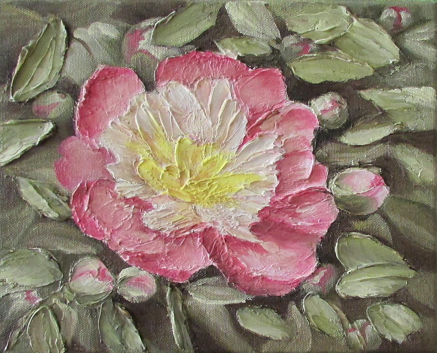  Pink Peony Painting by Rebecca Hauschild