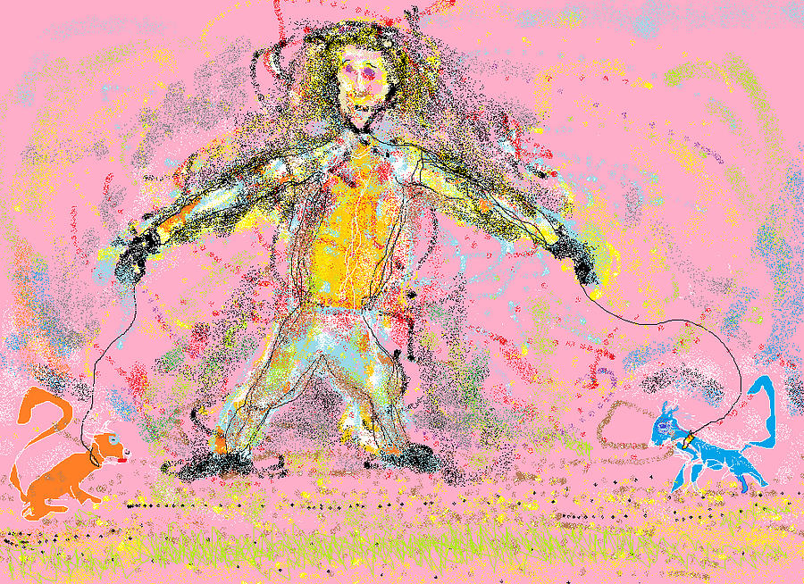 Pink Pet Explosion Digital Art by Jim Taylor