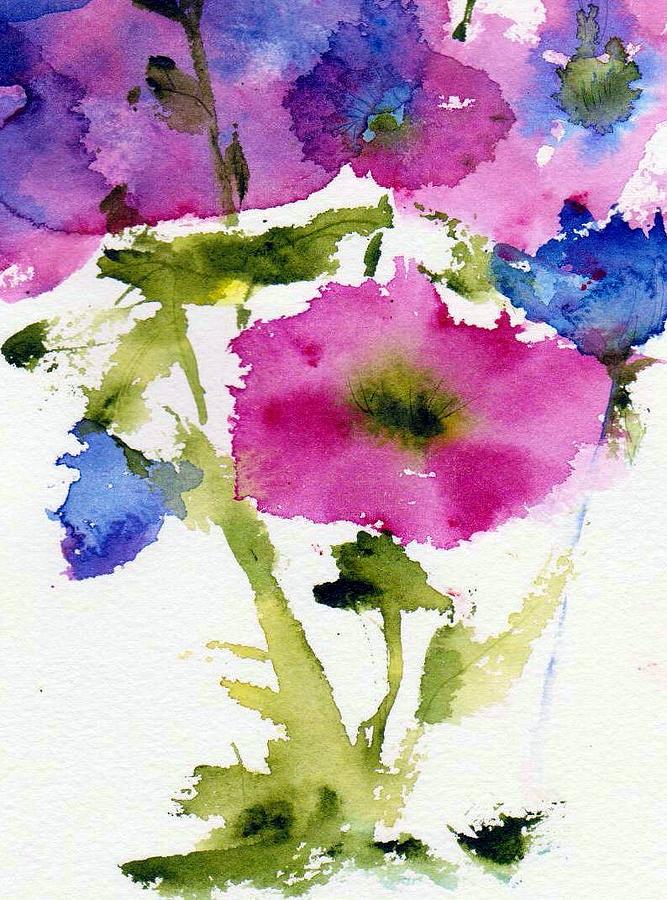 Pink Petunia Painting by Anne Duke