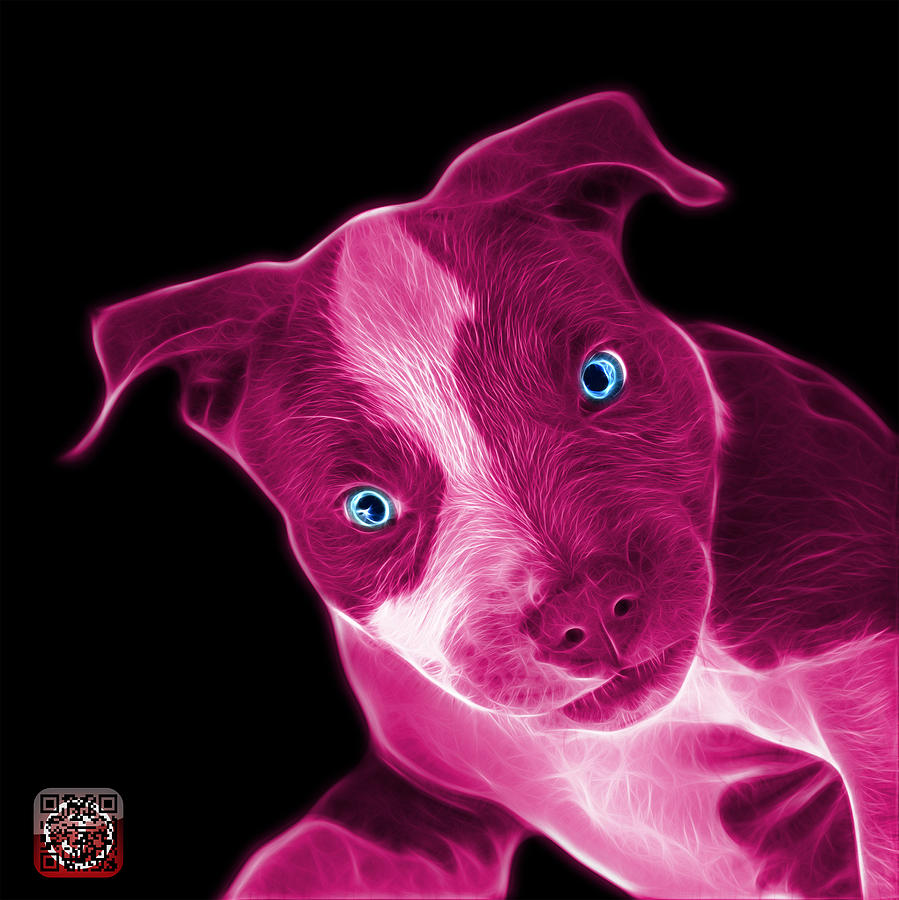 Pink Pitbull 7435 - Bb Painting by James Ahn