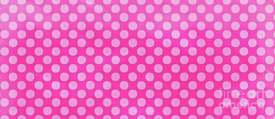 Pink Polka Dots Pattern Mug Painting by Edward Fielding