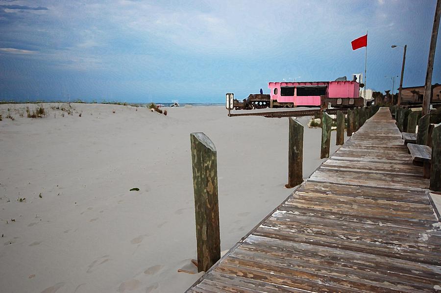 Pink Pony and Boardwalk Photograph by Michael Thomas