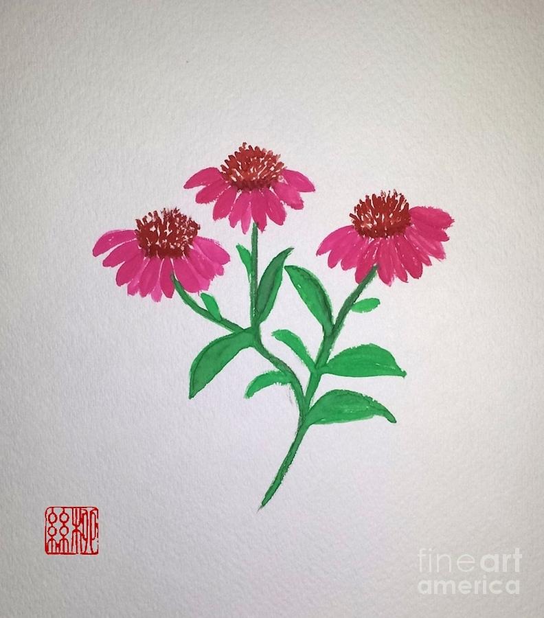 Pink Petals Painting by Margaret Welsh Willowsilk
