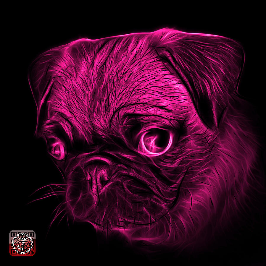 Pink Pug -  9567 FS B Digital Art by James Ahn