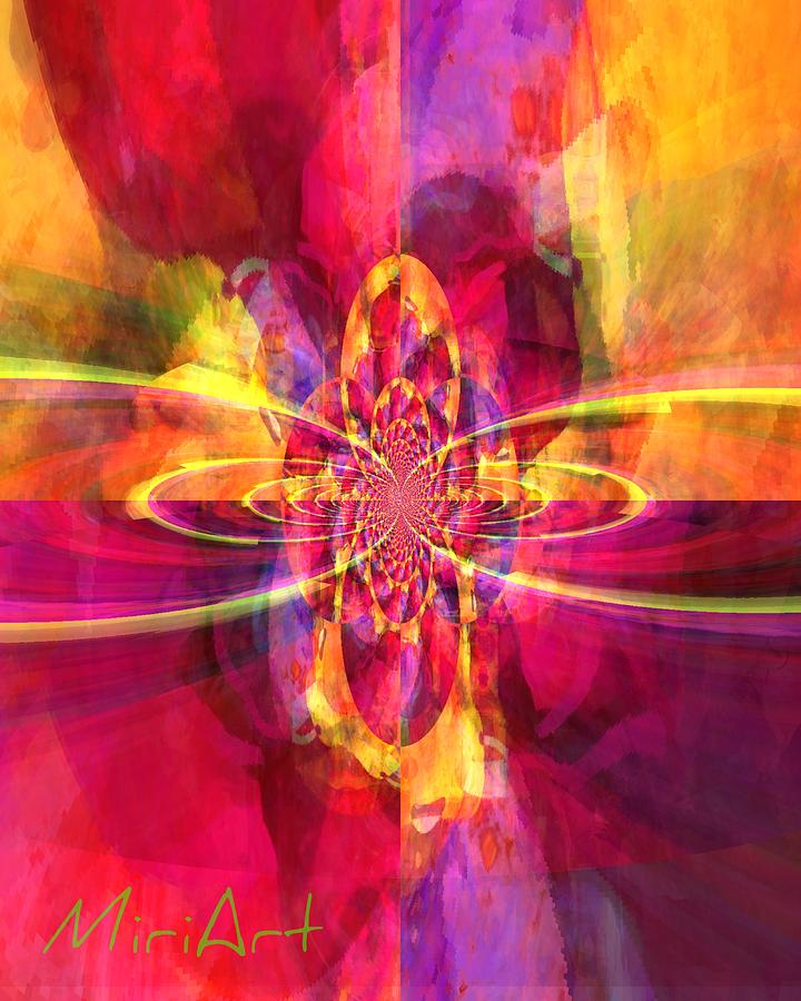 Abstract Photograph - Pink Purple and Yellow by Miriam Leah Herman