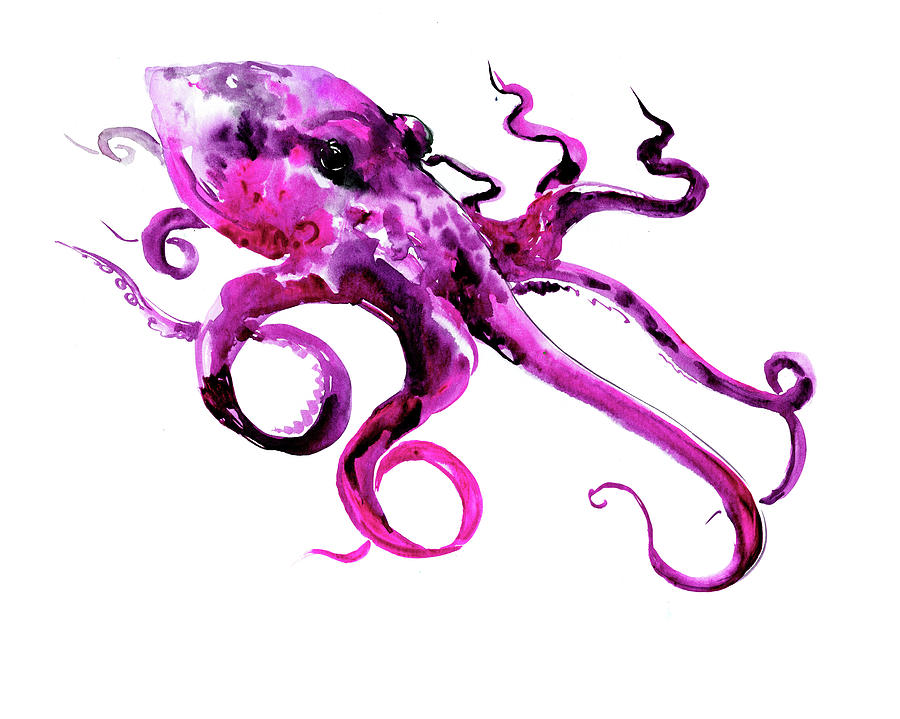 pink and purple reversible octopus