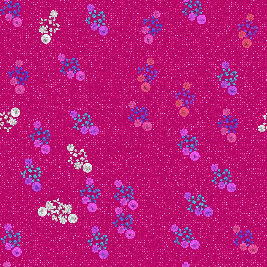 Pink purple white flowers Digital Art by Lenka Rottova - Fine Art America