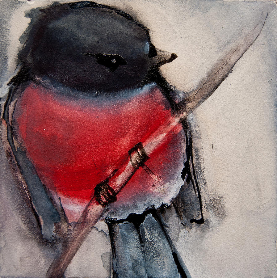 Pink Robin 2 Painting by Jani Freimann