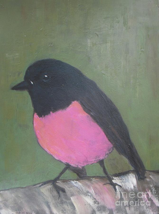 Pink Robin Painting by Vesna Antic