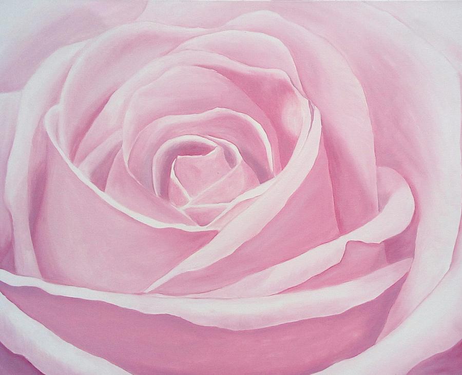 Rose Painting - Pink Rose by Maryna Moolman Rose Painting - Pink Rose by Maryna Moolman