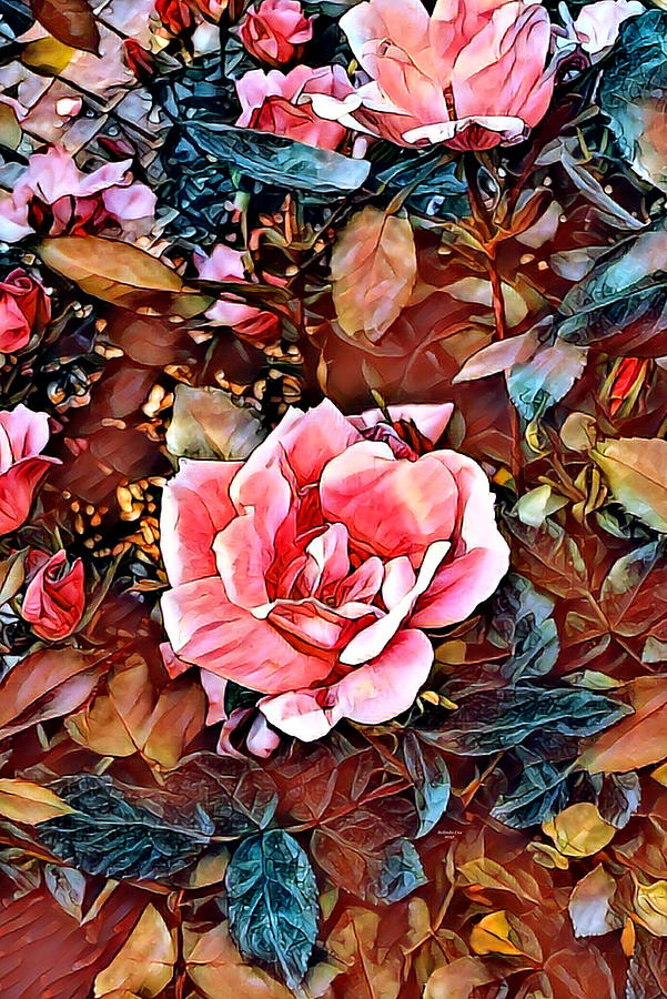 Pink Rose Petals Digital Art by Artful Oasis