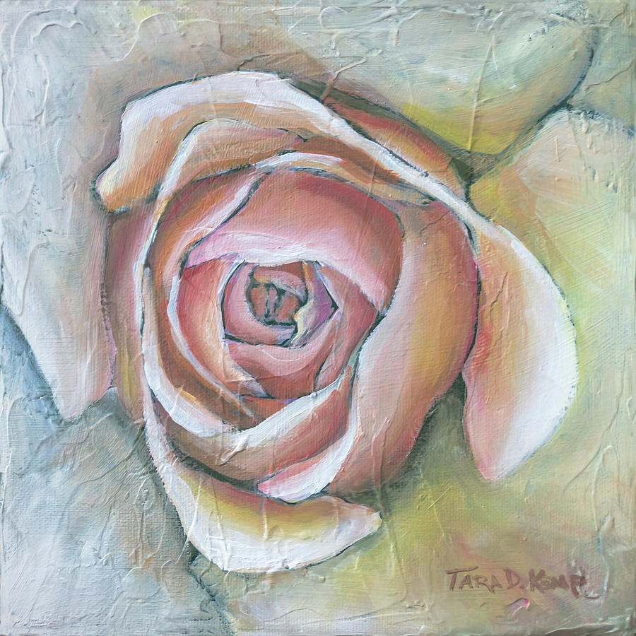 Pink Rose Painting by Tara D Kemp