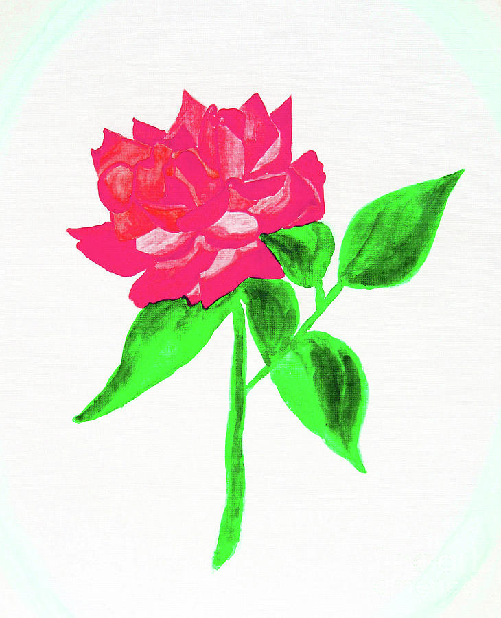 Pink rose, watercolor Painting by Irina Afonskaya