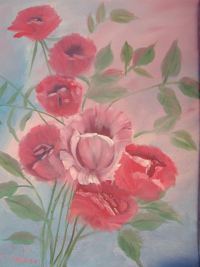 Pink Roses Painting by Gary Wilkerson - Fine Art America